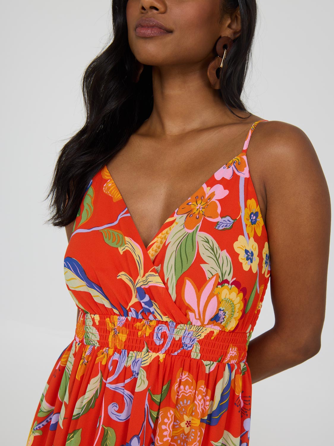 Floral Chiffon Maxi Dress