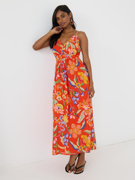 Floral Chiffon Maxi Dress