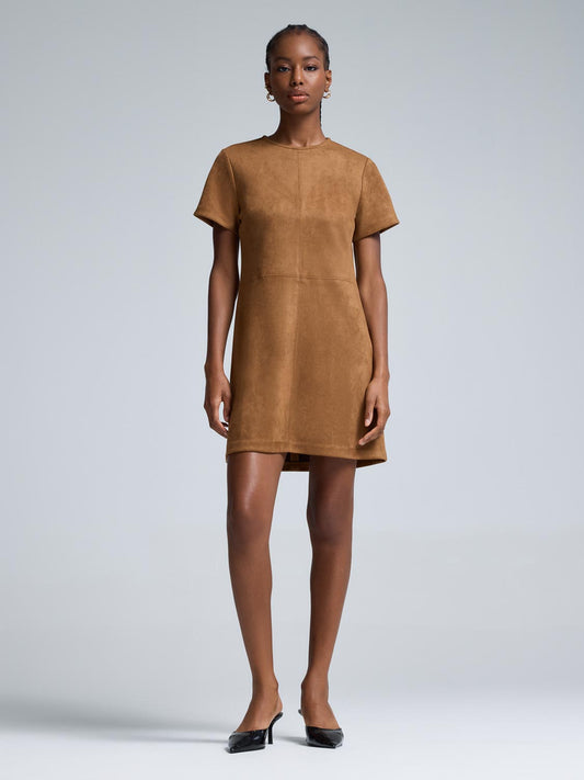 Faux Suede Mini Dress