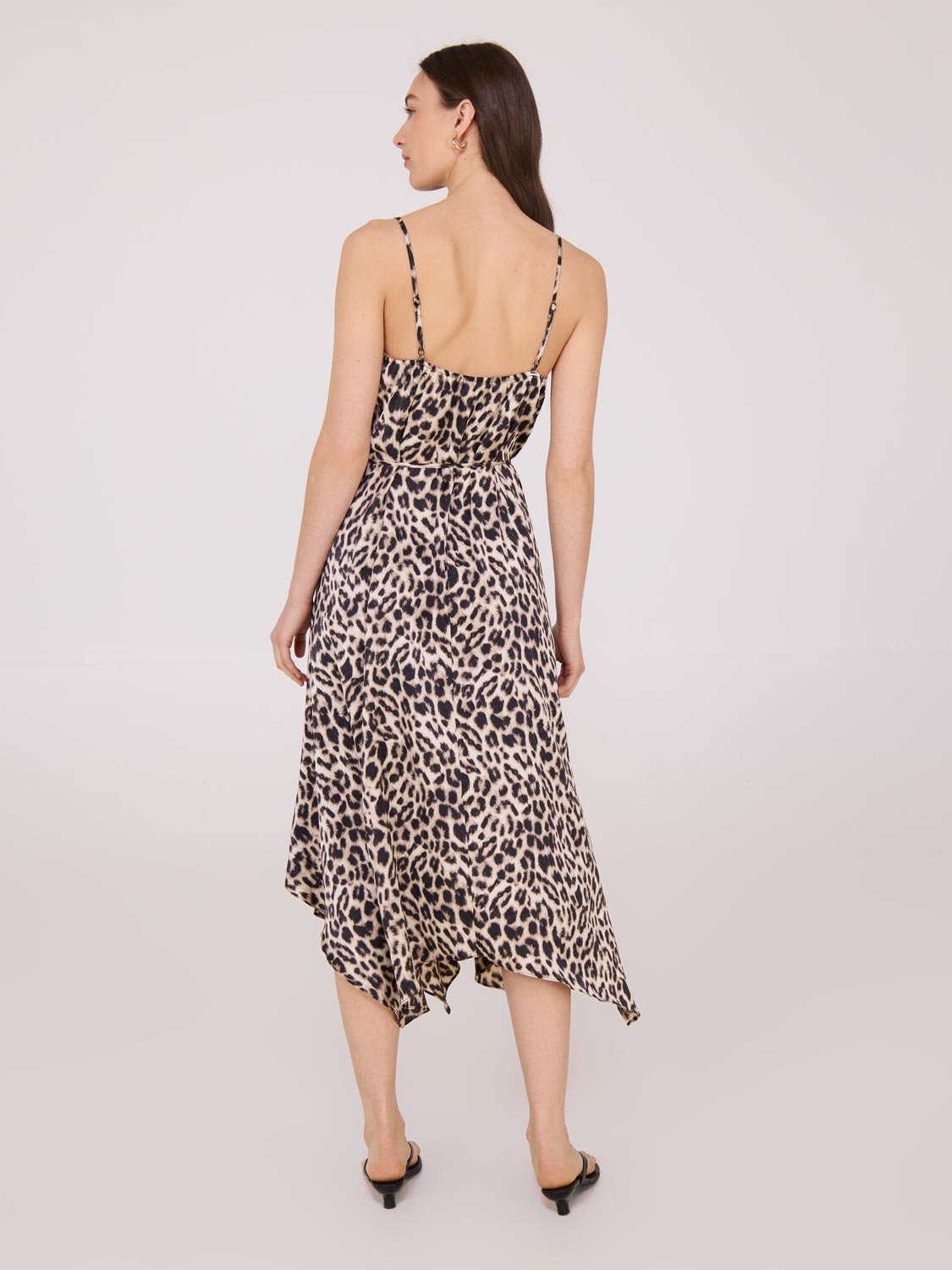 Animal Print Satin Maxi Dress