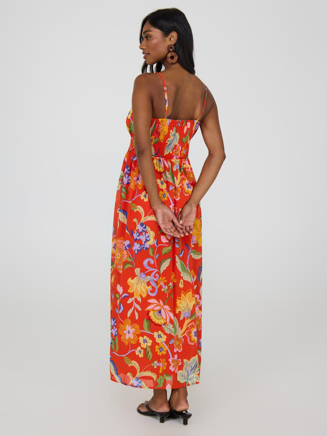 Floral Chiffon Maxi Dress