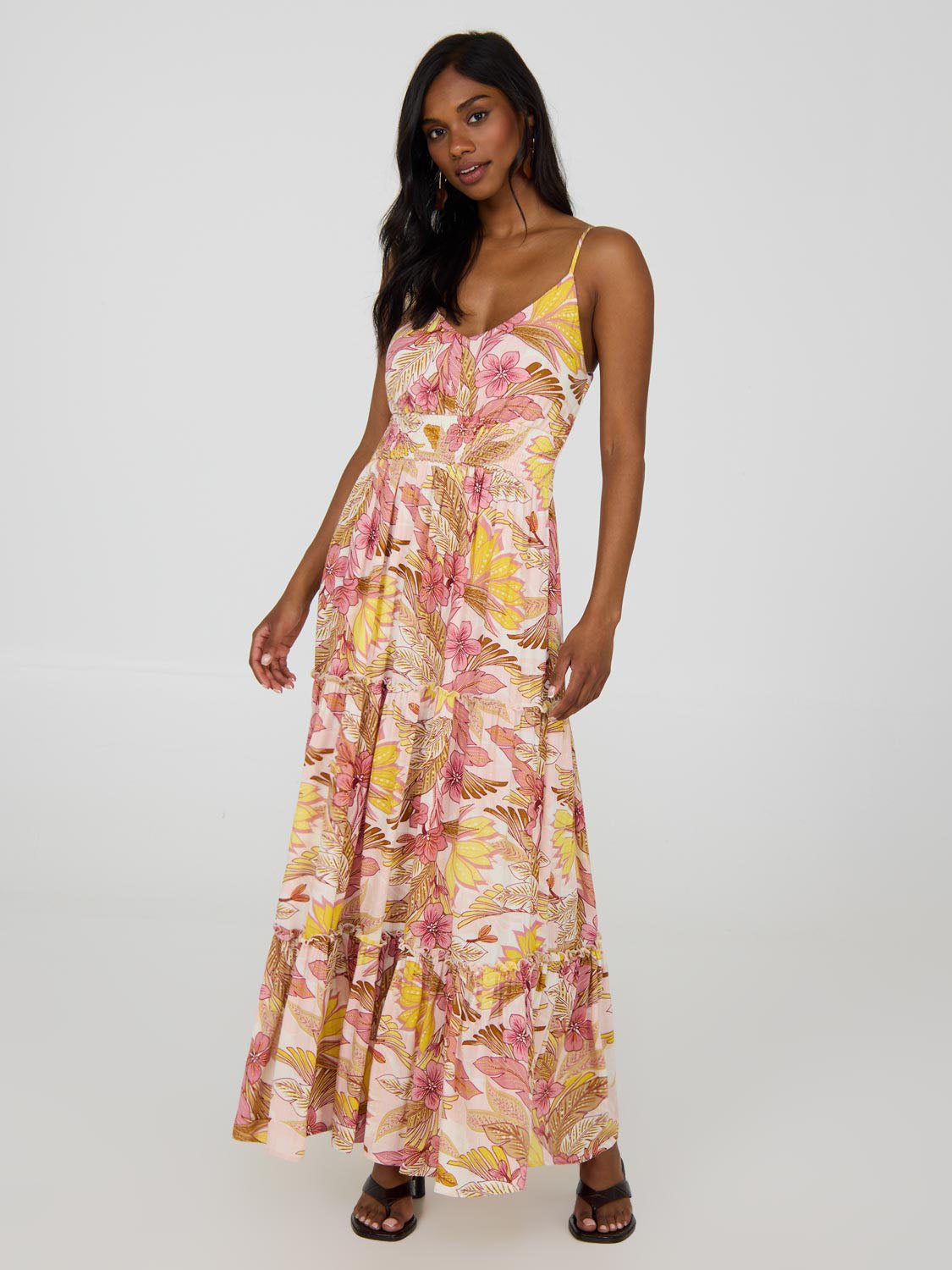 Floral Maxi Dress With Ruffles