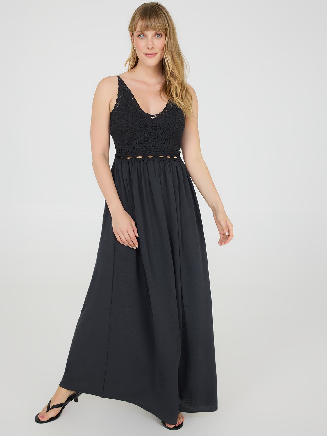 Cotton Crochet Maxi Dress