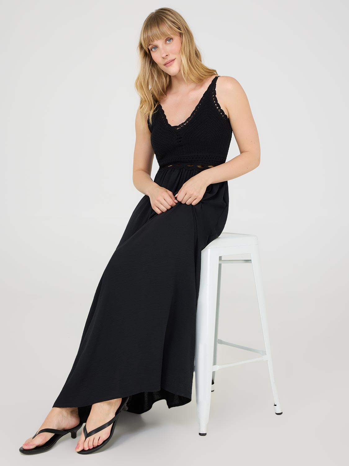 Cotton Crochet Maxi Dress