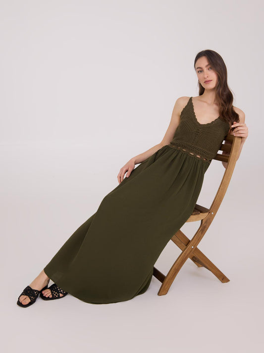 Cotton Crochet Maxi Dress