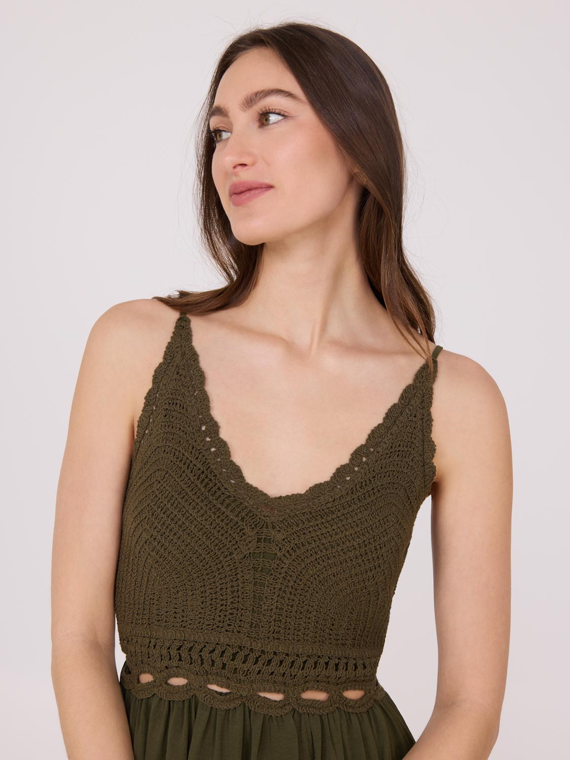 Cotton Crochet Maxi Dress