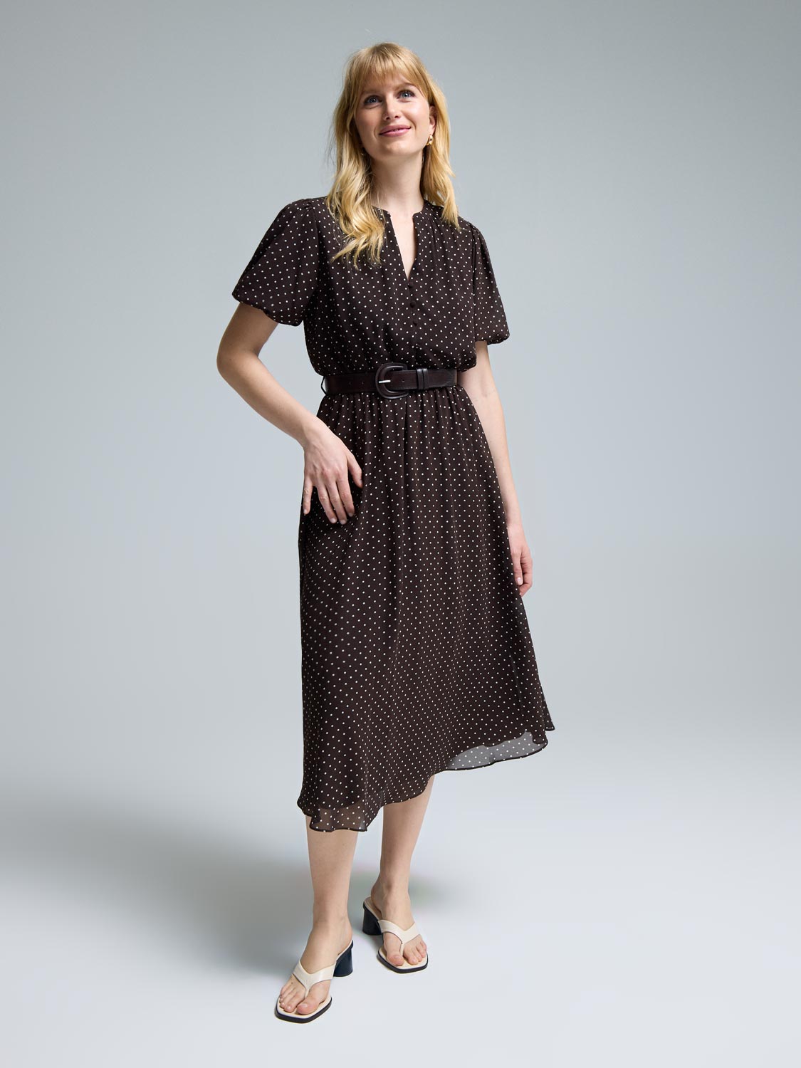 Polka Dot Midi Dress