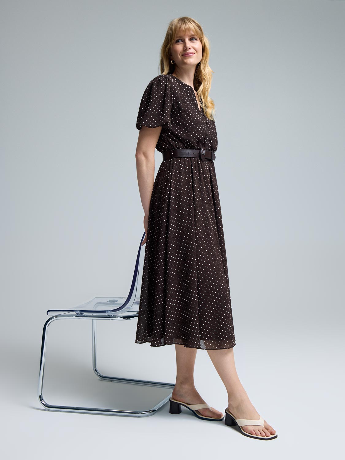 Polka Dot Midi Dress