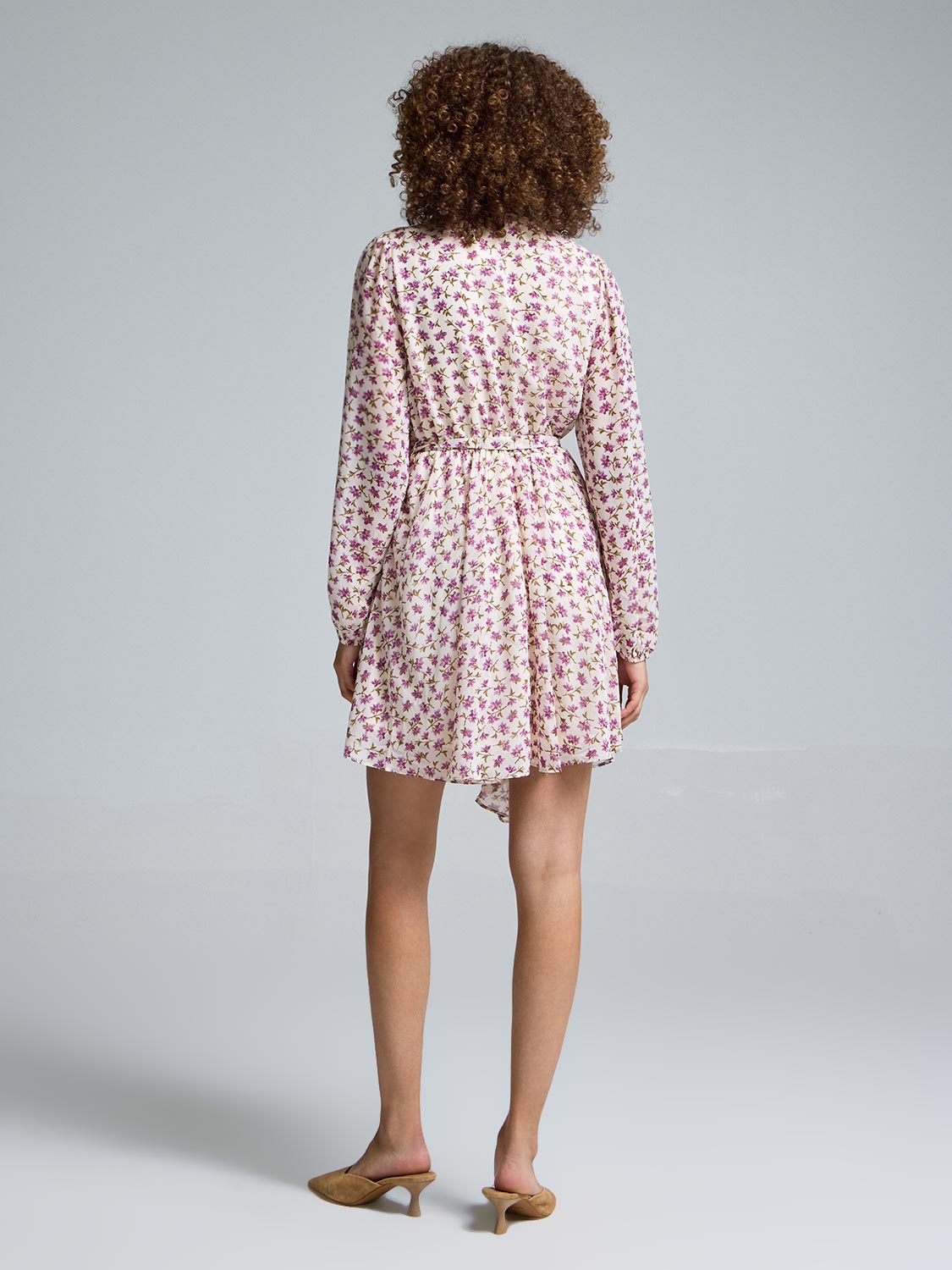 Floral Fit & Flare Mini Chiffon Dress